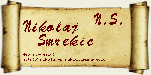 Nikolaj Smrekić vizit kartica